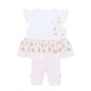 NEW DEOLINDA girl's maria floral dress legging set in pink